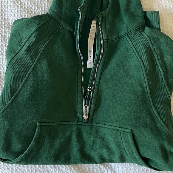 Women's Green Half-Zip Sweater - Picture 9 of 9